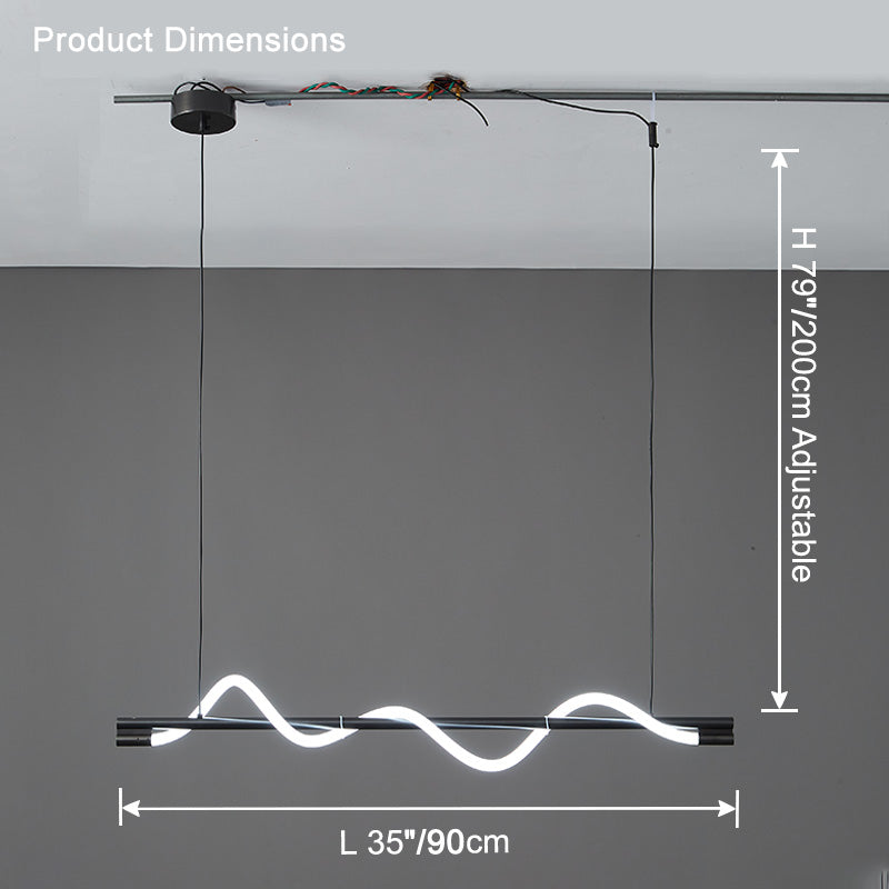 Lámpara de araña lineal LED WOMO Rope - WM2756