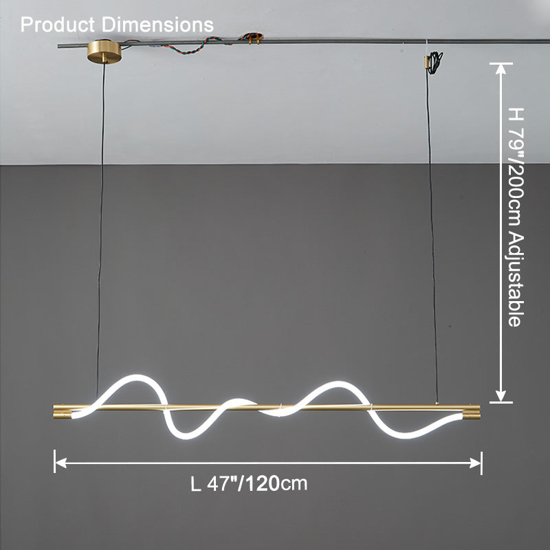 Lámpara de araña lineal LED WOMO Rope - WM2756