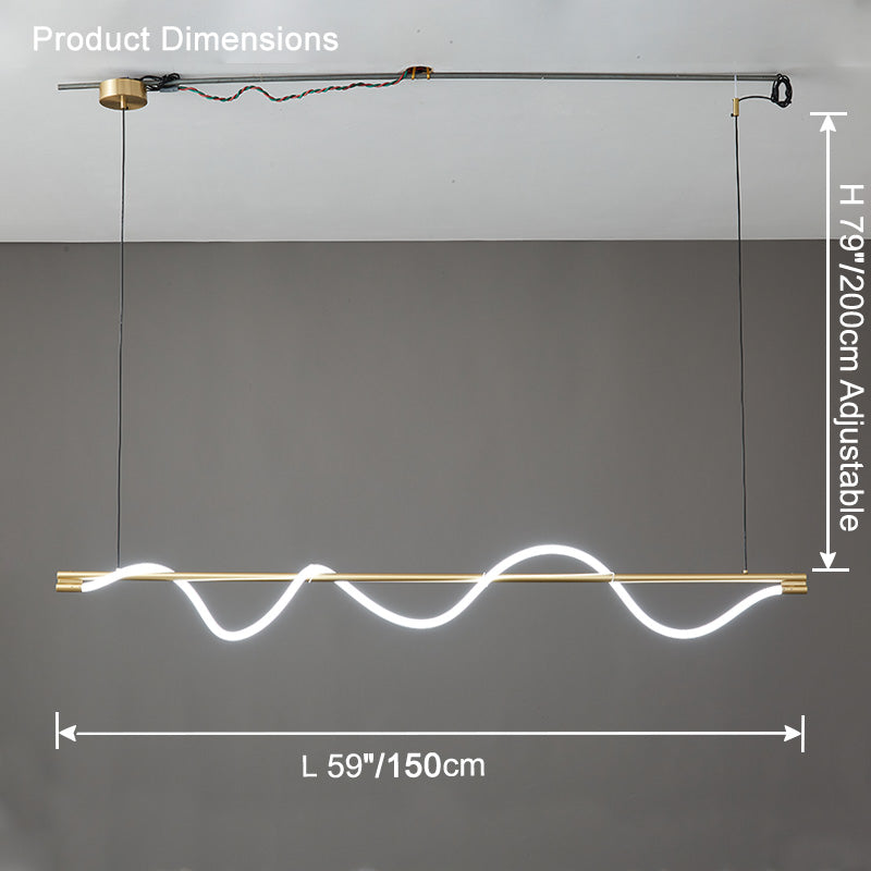 Lámpara de araña lineal LED WOMO Rope - WM2756