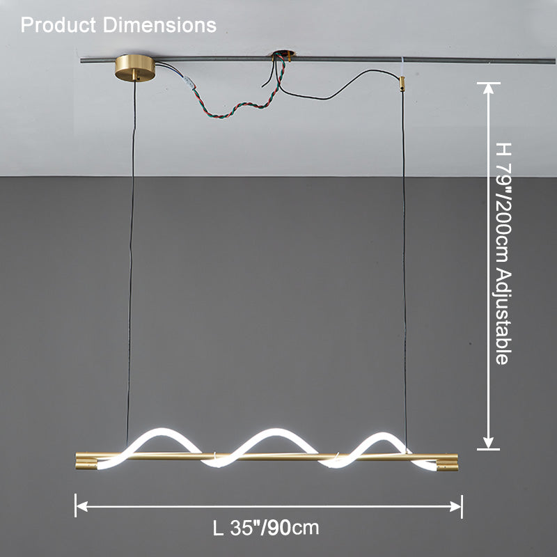 Lámpara de araña lineal LED WOMO Rope - WM2756