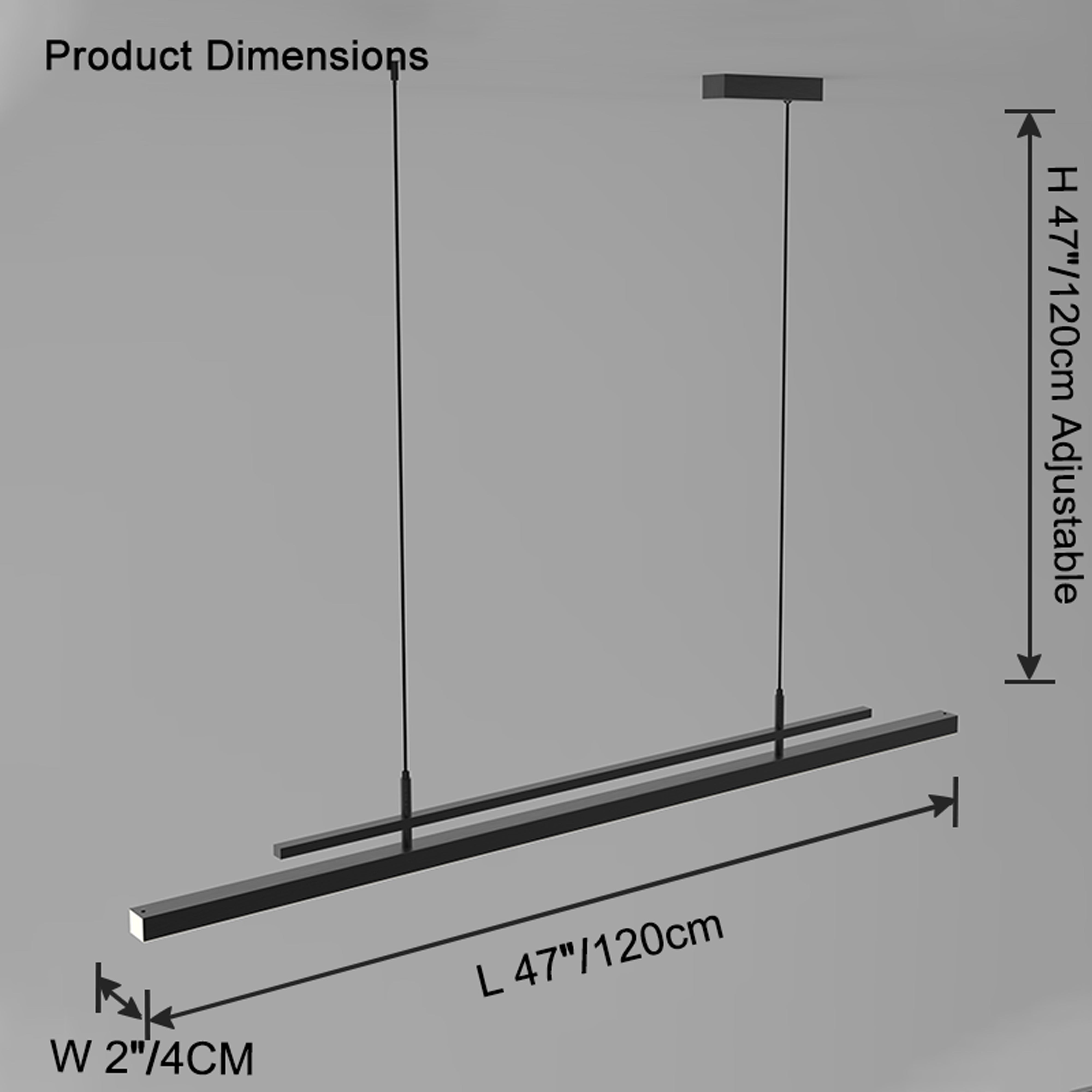 Lámpara de araña lineal de metal WOMO -WM2780