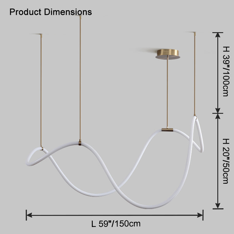 Lámpara de araña redonda LED WOMO con cuerda - WM2781