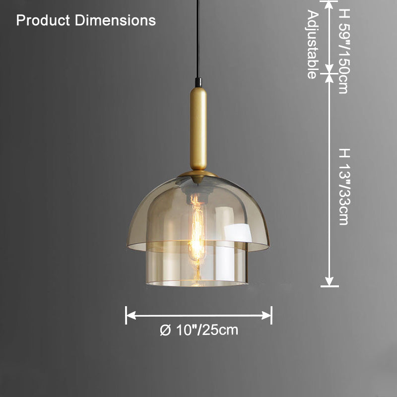 Lámpara colgante WOMO de cristal con forma de campana - WM2789