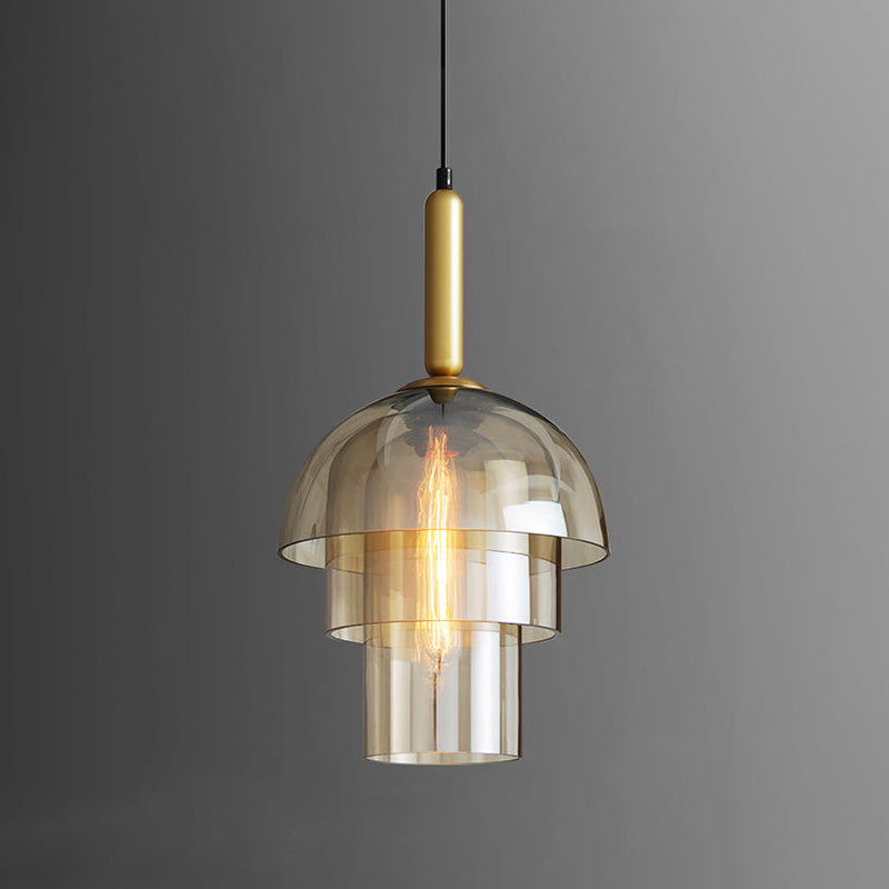 Lámpara colgante WOMO de cristal con forma de campana - WM2789