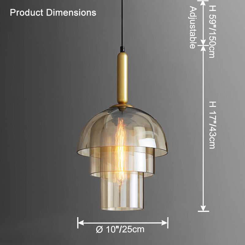 Lámpara colgante WOMO de cristal con forma de campana - WM2789