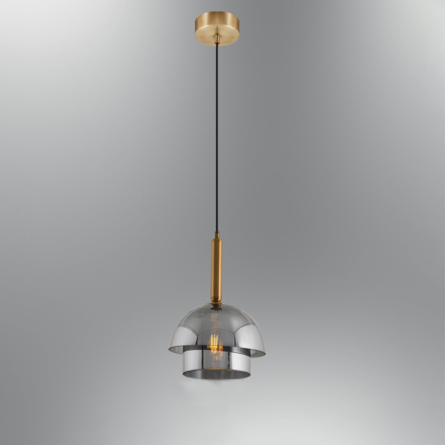 Lámpara colgante WOMO de cristal con forma de campana - WM2789