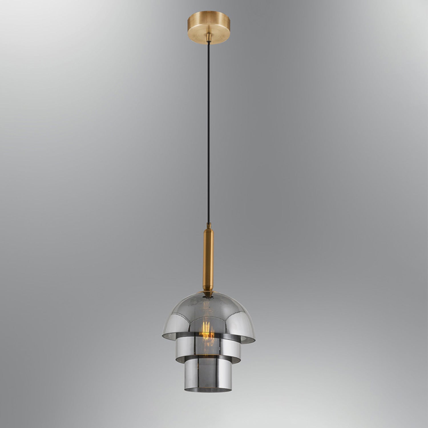 Lámpara colgante WOMO de cristal con forma de campana - WM2789