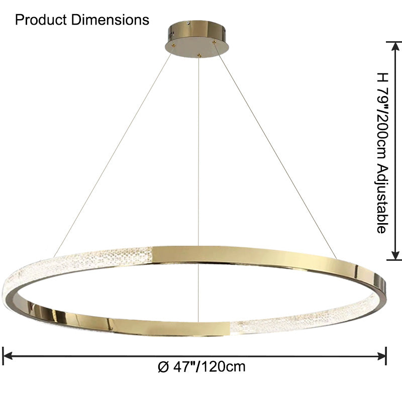 WOMO LED Chandelier with Gold Ring - WM2795