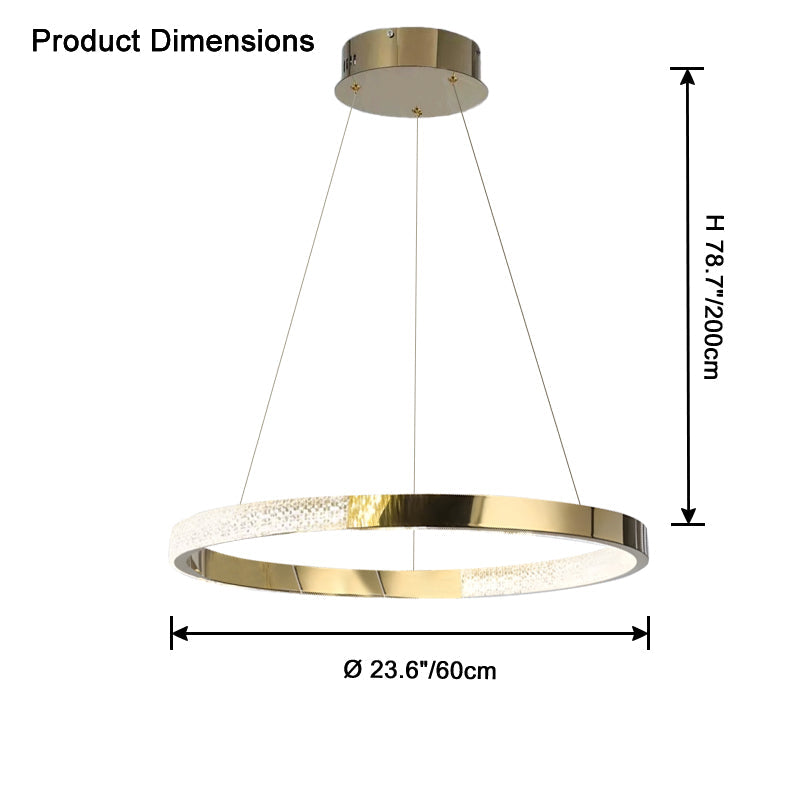 WOMO LED Chandelier with Gold Ring - WM2795