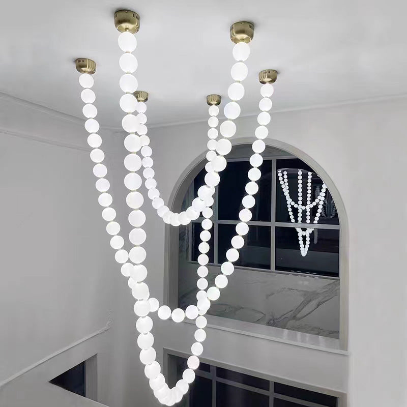 Lámpara de araña con collar WOMO X-Pearl-WM2799