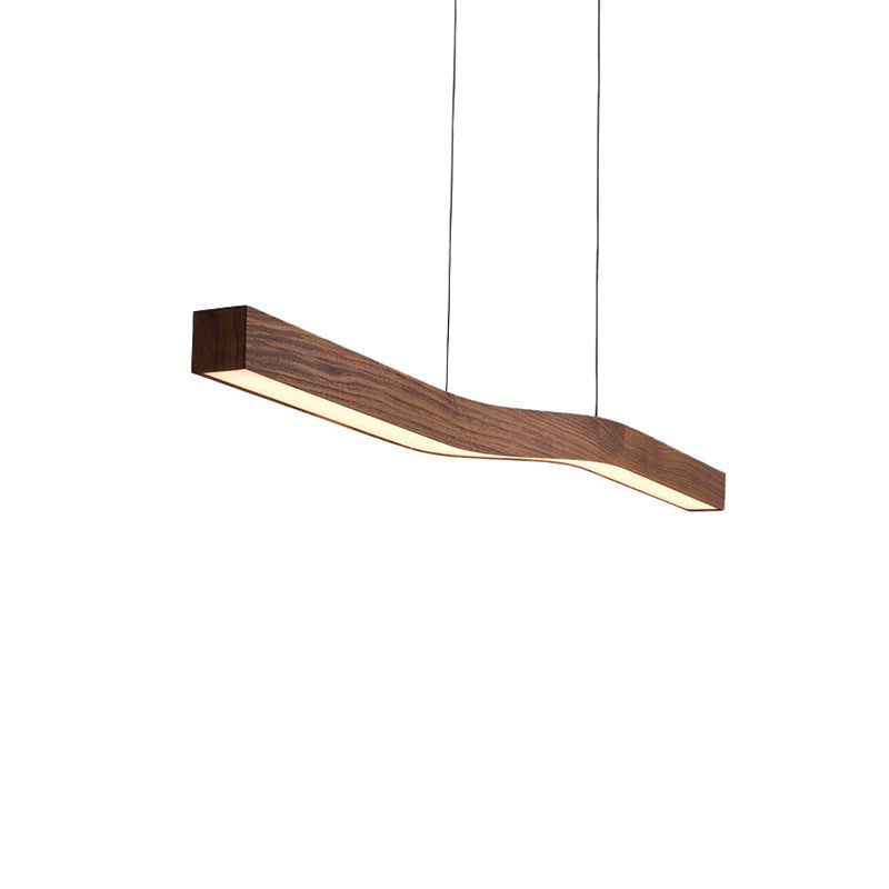 Lámpara colgante lineal de madera WOMO-WM2443