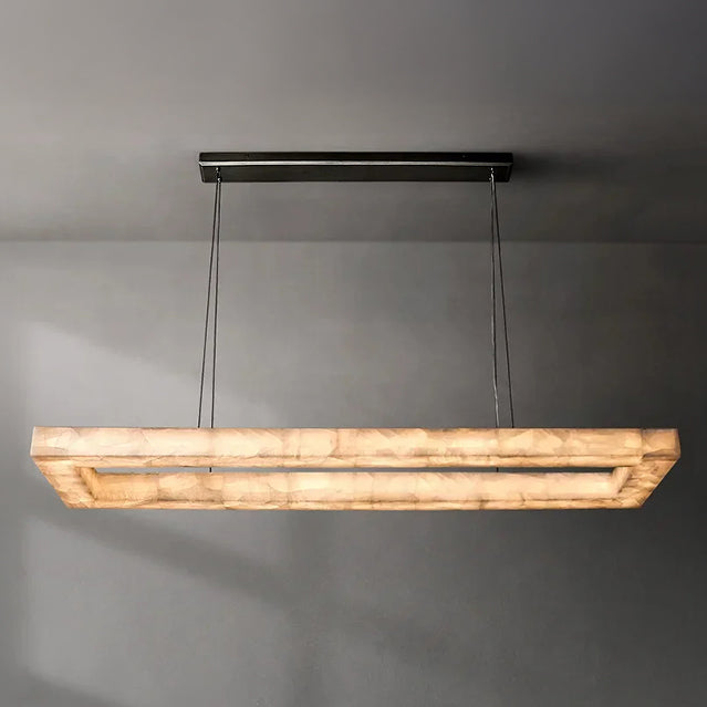 WOMO-WM2822 Alabaster Rectangular Chandelier