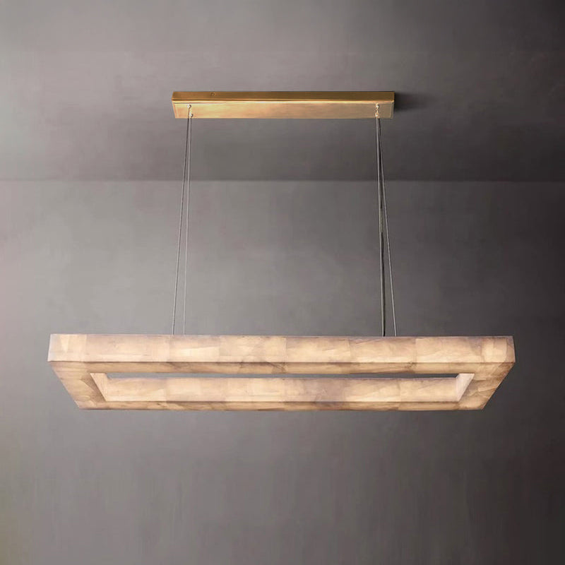 WOMO-WM2822 Alabaster Rectangular Chandelier