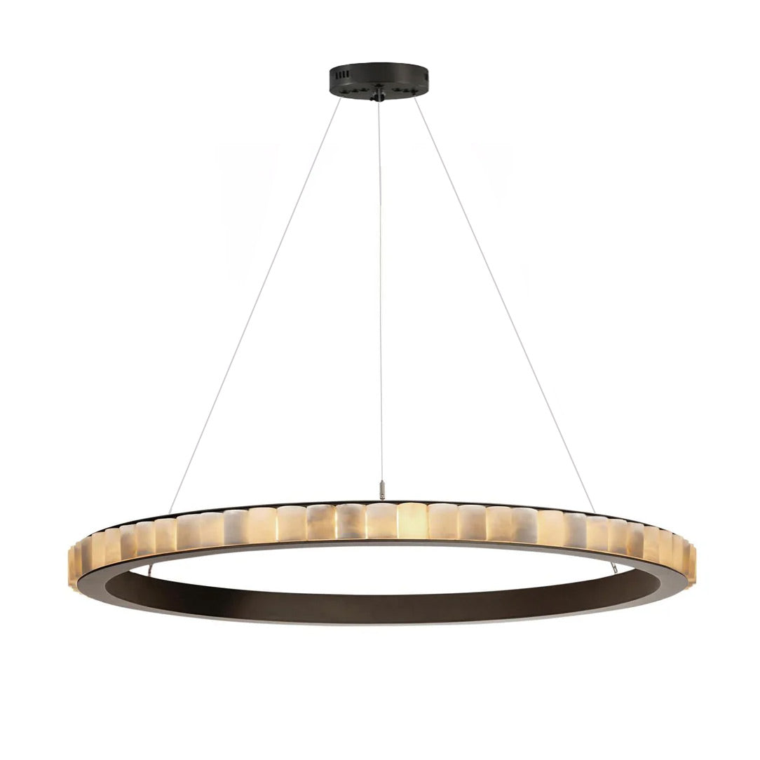 WOMO Multi-Tiered Alabaster Round Chandelier - WM2858