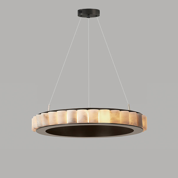 WOMO Multi-Tiered Alabaster Round Chandelier - WM2858
