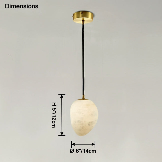Lámpara colgante WOMO de alabastro irregular - WM2868