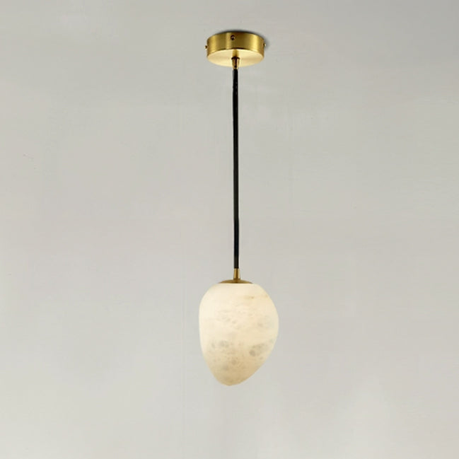 Lámpara colgante WOMO de alabastro irregular - WM2868