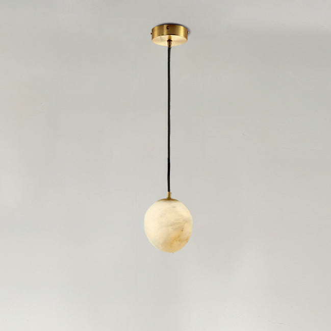 Lámpara colgante WOMO de alabastro irregular - WM2868