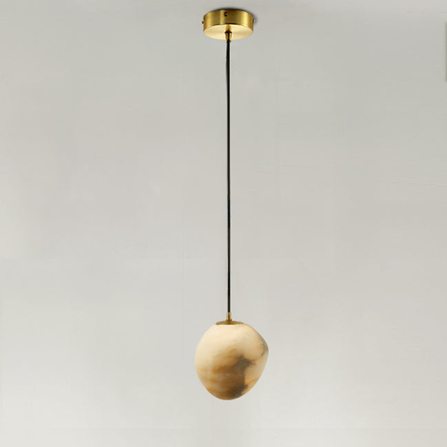 Lámpara colgante WOMO de alabastro irregular - WM2868