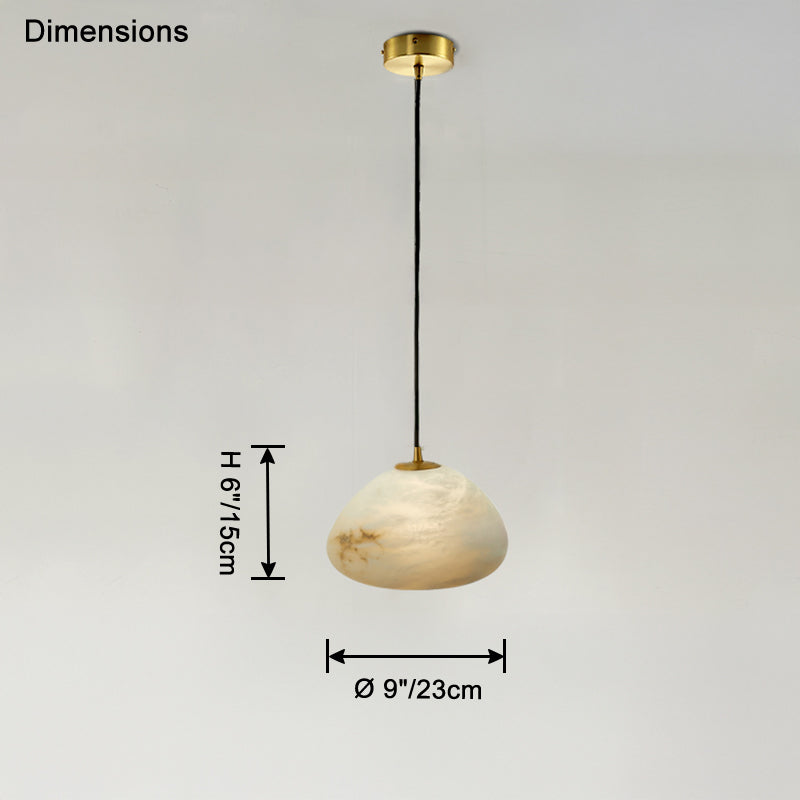 Lámpara colgante WOMO de alabastro irregular - WM2868