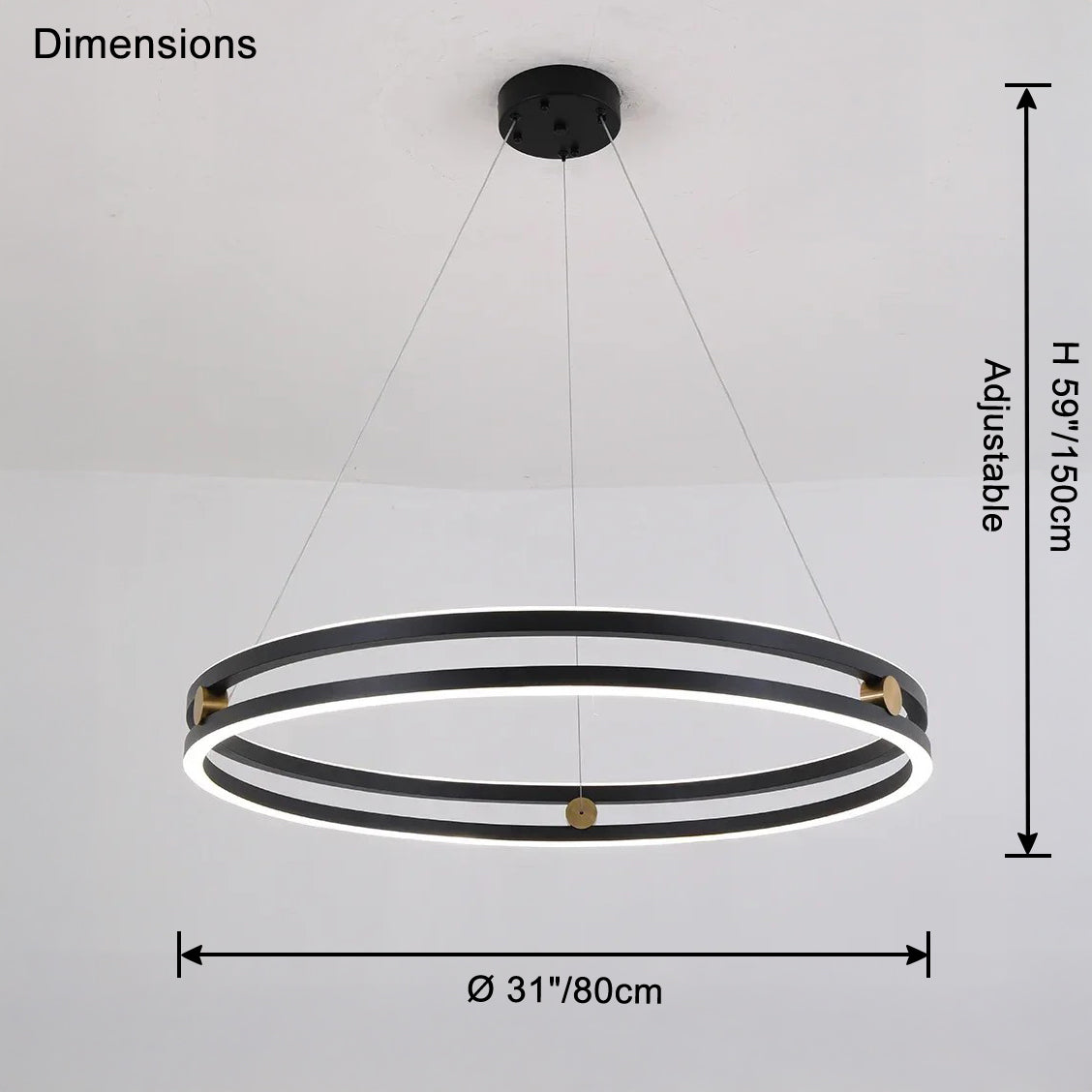 Lámpara de araña LED circular WOMO-WM2888