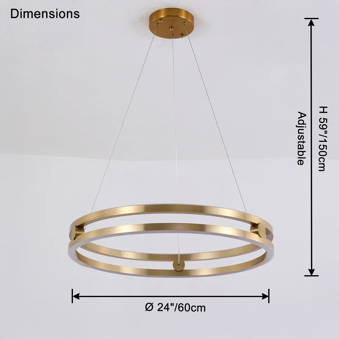 Lámpara de araña LED circular WOMO-WM2888