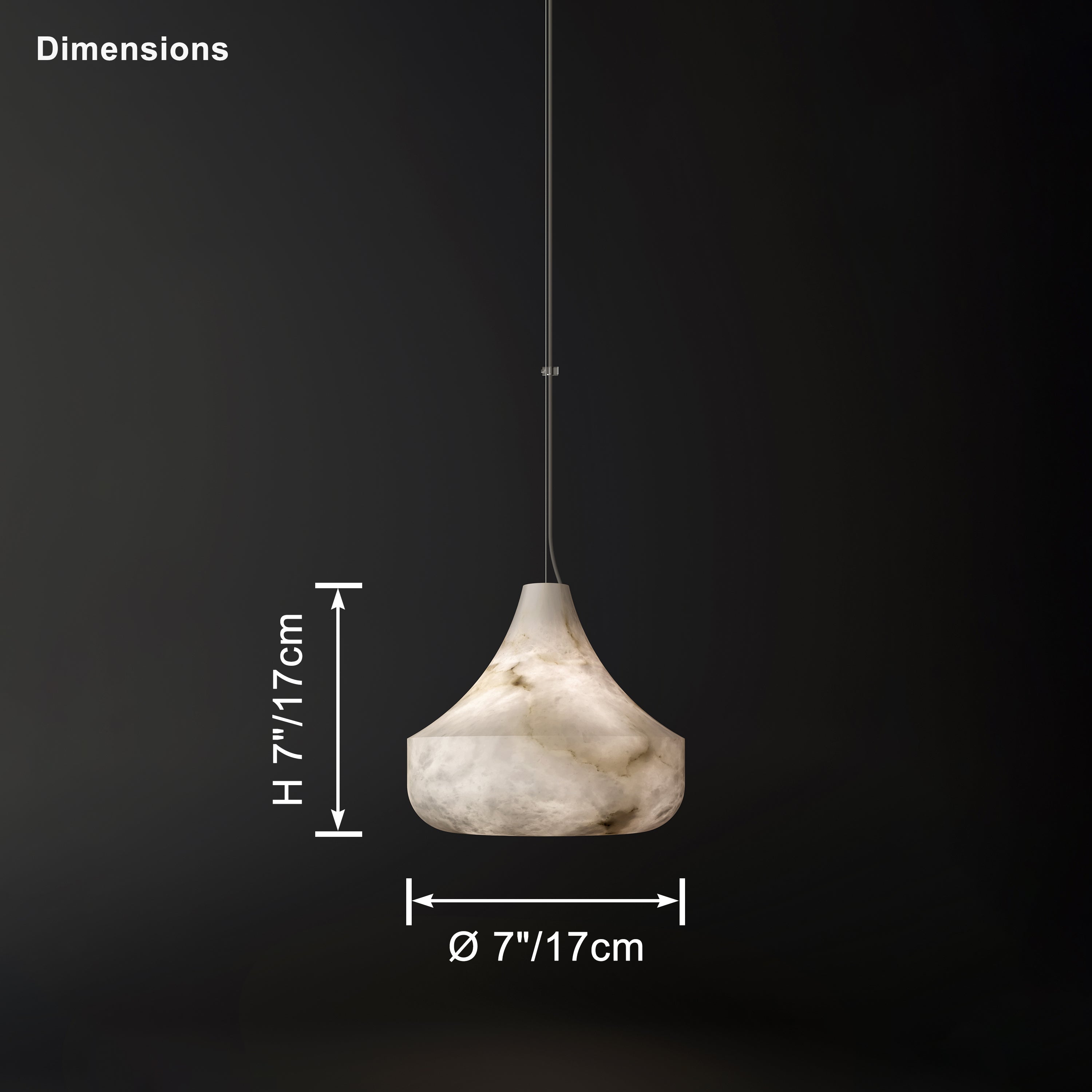 Lámpara colgante WOMO Cone Alabaster-WM2905