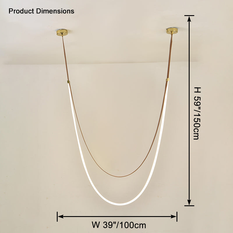 WOMO Leather Ribbon Chandelier - WM2908