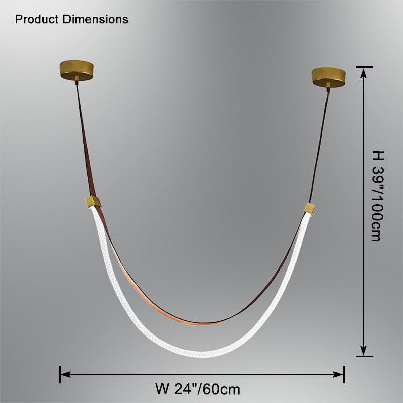 WOMO Leather Ribbon Chandelier - WM2908