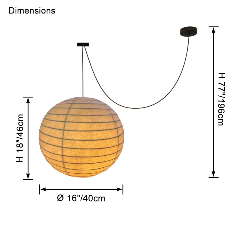 Lámpara colgante WOMO Globe Silk-WM2965