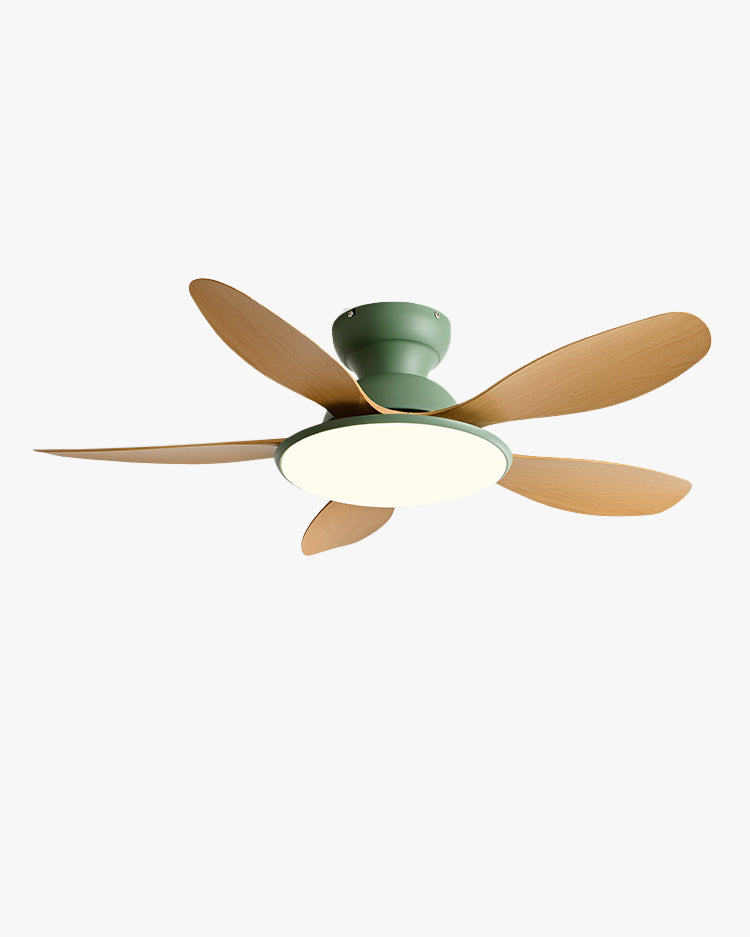 Ventilador de techo WOMO de 5 aspas de perfil bajo con lámpara - WM5194
