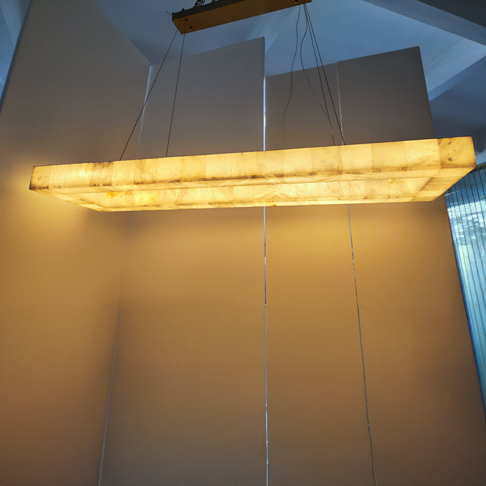 WOMO-WM2822 Alabaster Rectangular Chandelier