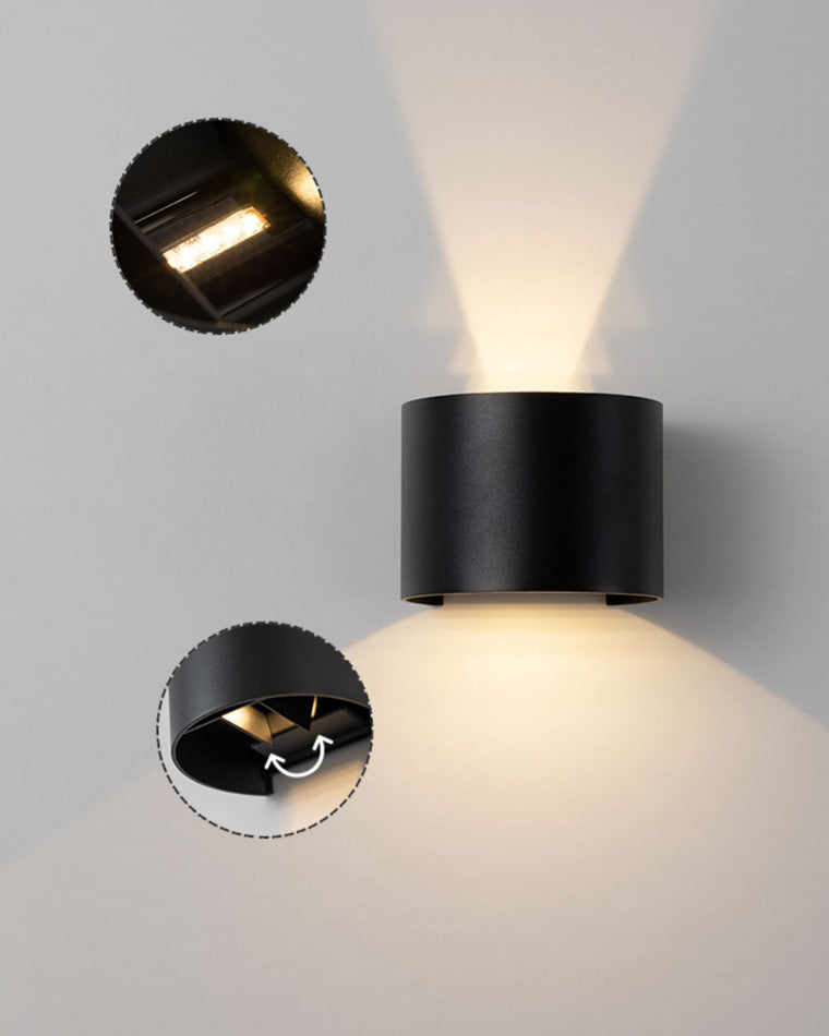 Lámpara de pared exterior WOMO con iluminación ascendente y descendente - WM9062