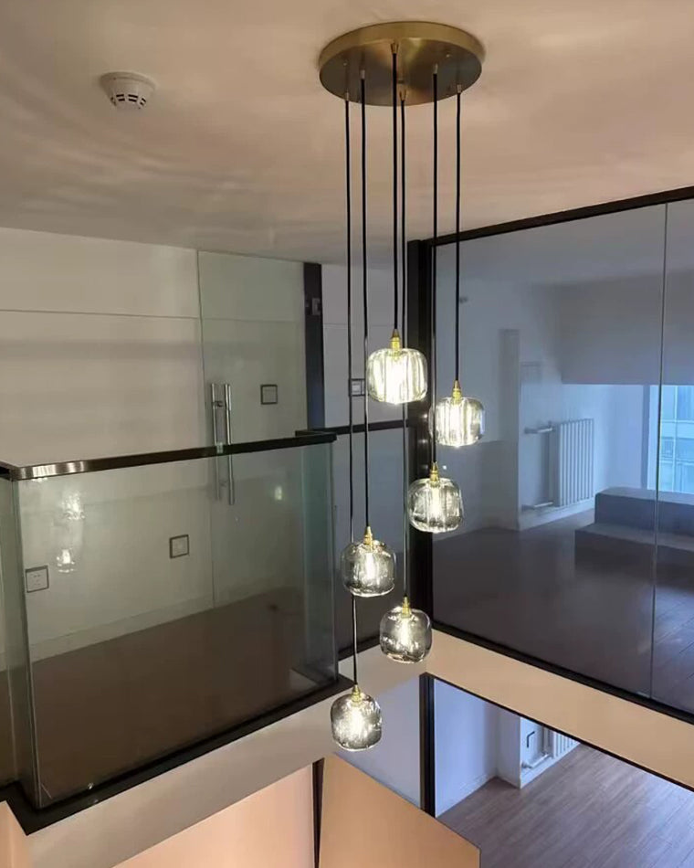 WOMO Lámpara colgante de cristal con cascada - WM2111b