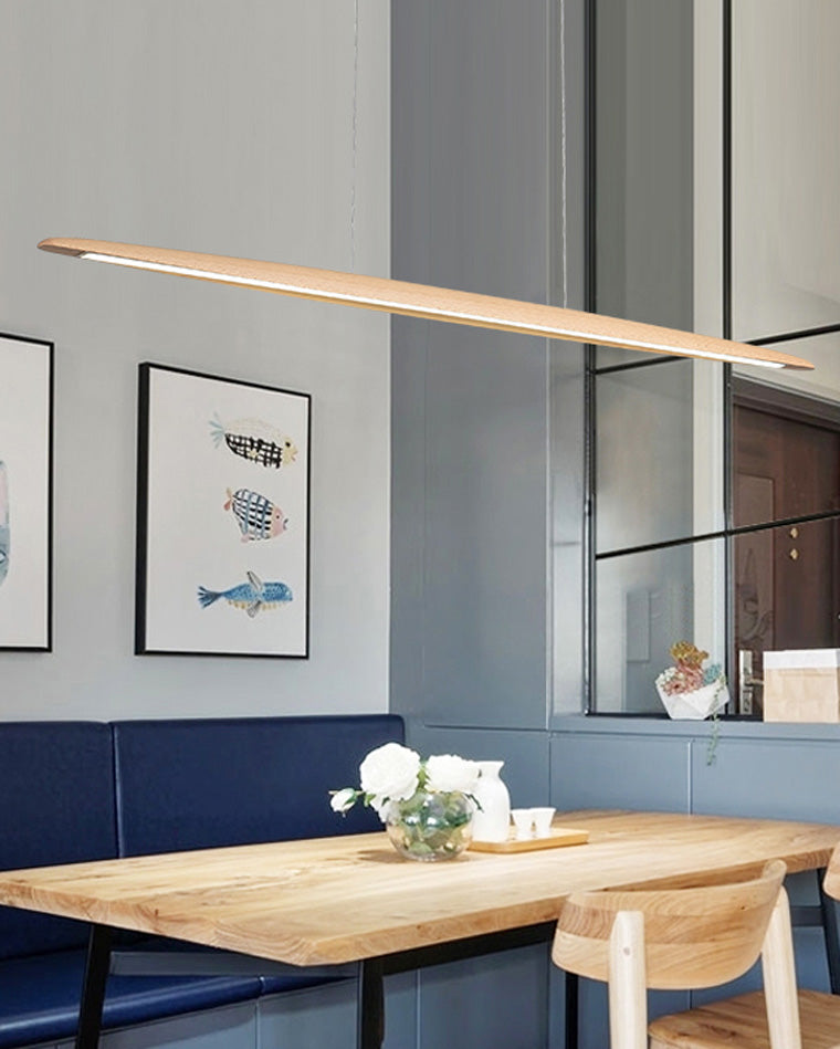 Lámpara colgante lineal LED de madera WOMO-WM2523