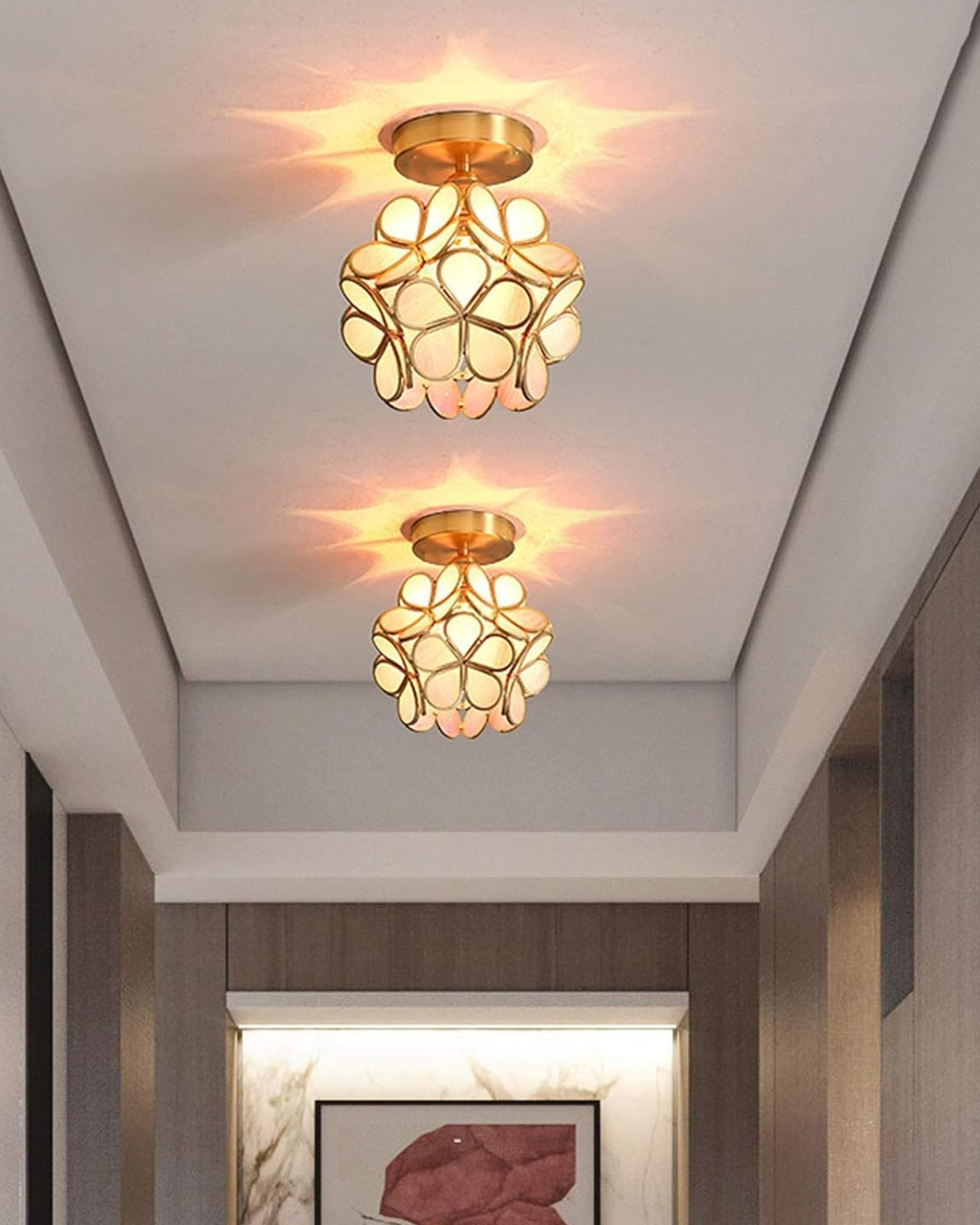 WOMO Tiffany Floral Ceiling Lamp-WM1128