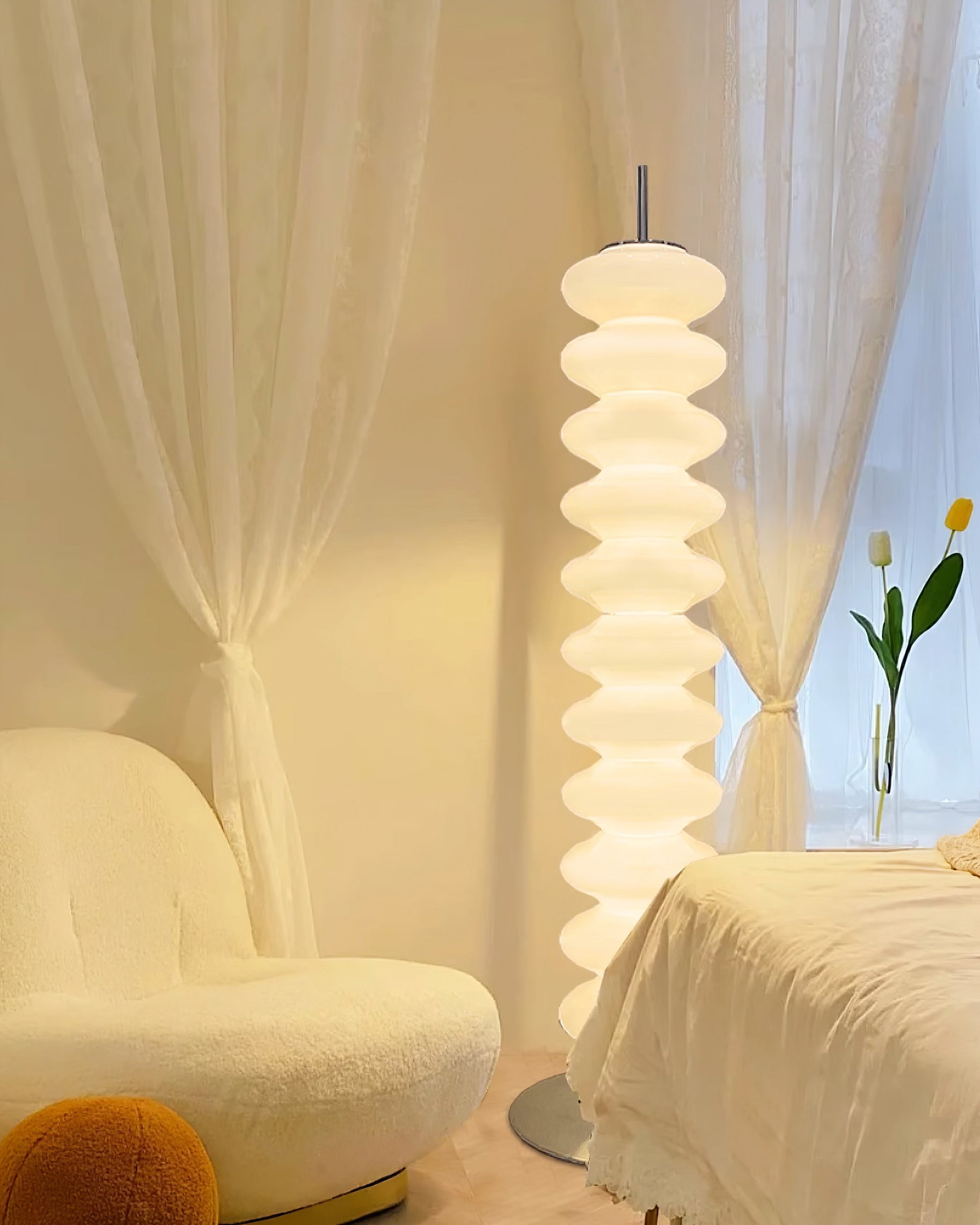 WOMO Stacked Crystal Ball Floor Lamp - WM7127