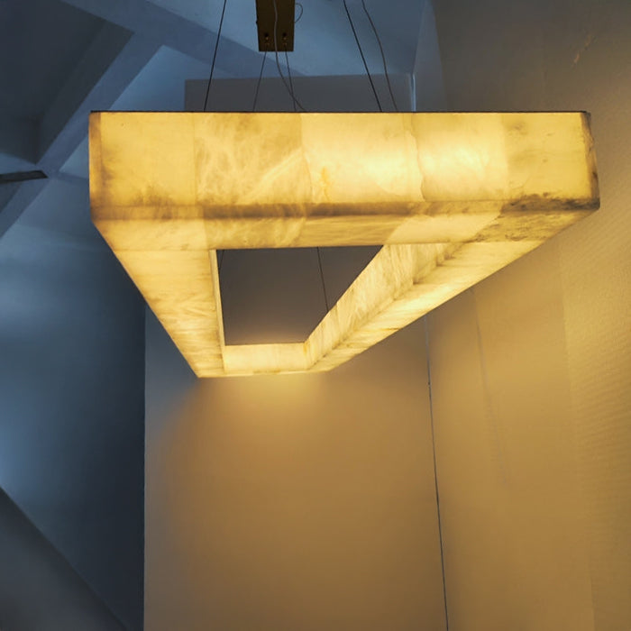 WOMO-WM2822 Alabaster Rectangular Chandelier