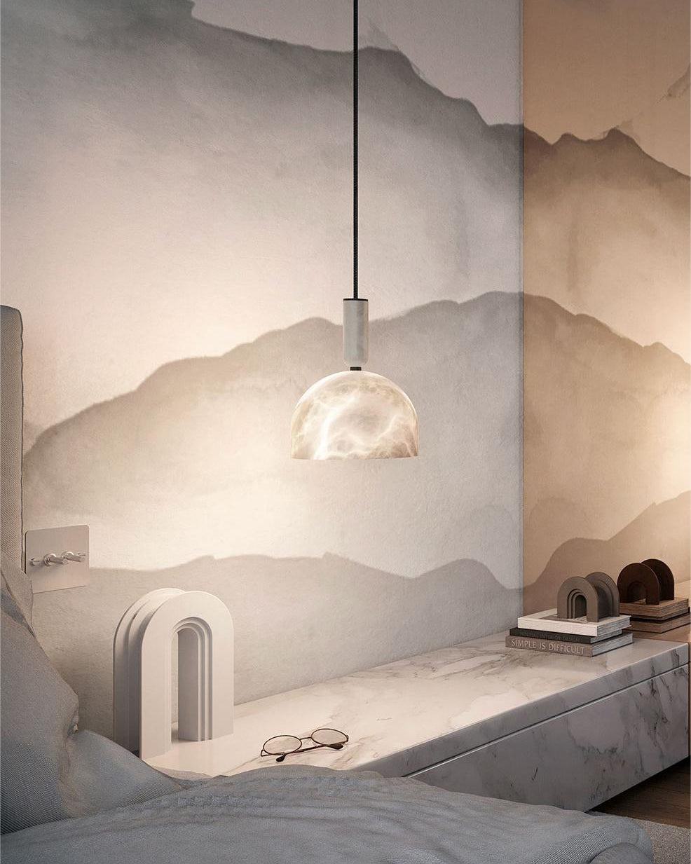 Pendant lamp WOMO Oki Alabaster-WM2899