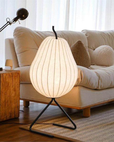 WOMO Pear Shaped Silk Floor Lamp - WM7126