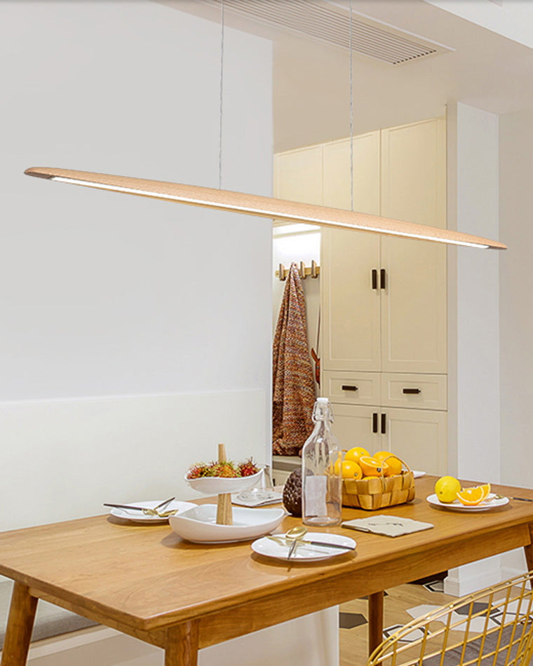 Lámpara colgante lineal LED de madera WOMO-WM2523