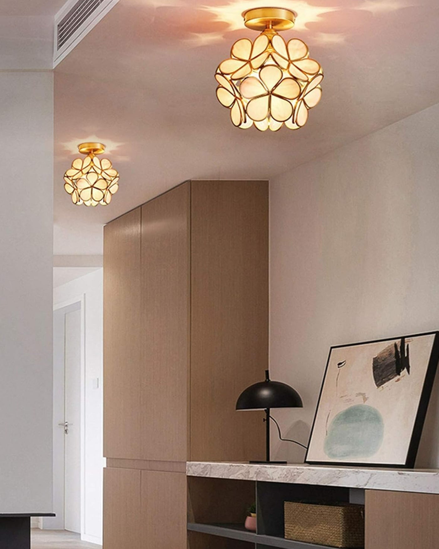 WOMO Tiffany Floral Ceiling Lamp-WM1128