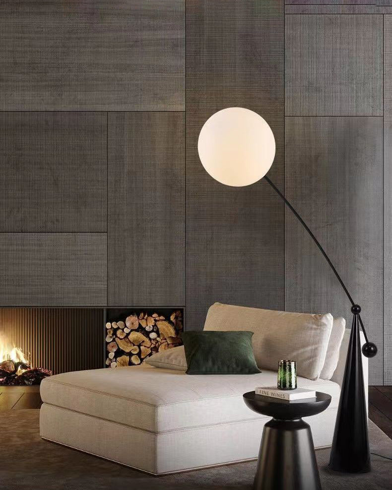 WOMO Cantilever Floor Lamp with Glass Globe - WM7129