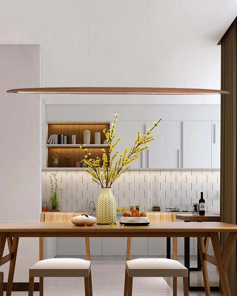 Lámpara colgante lineal LED de madera WOMO-WM2523