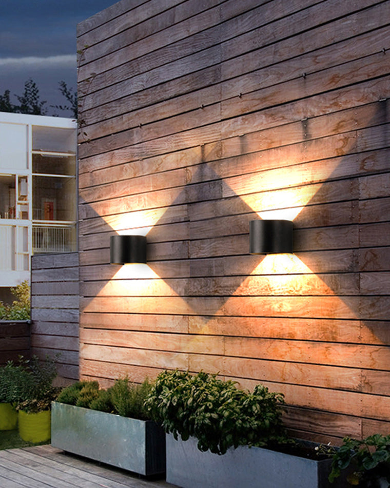 Lámpara de pared exterior WOMO con iluminación ascendente y descendente - WM9062