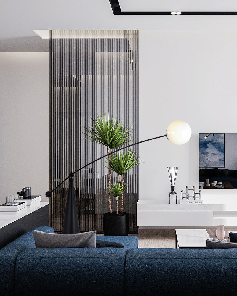 WOMO Cantilever Floor Lamp with Glass Globe - WM7129