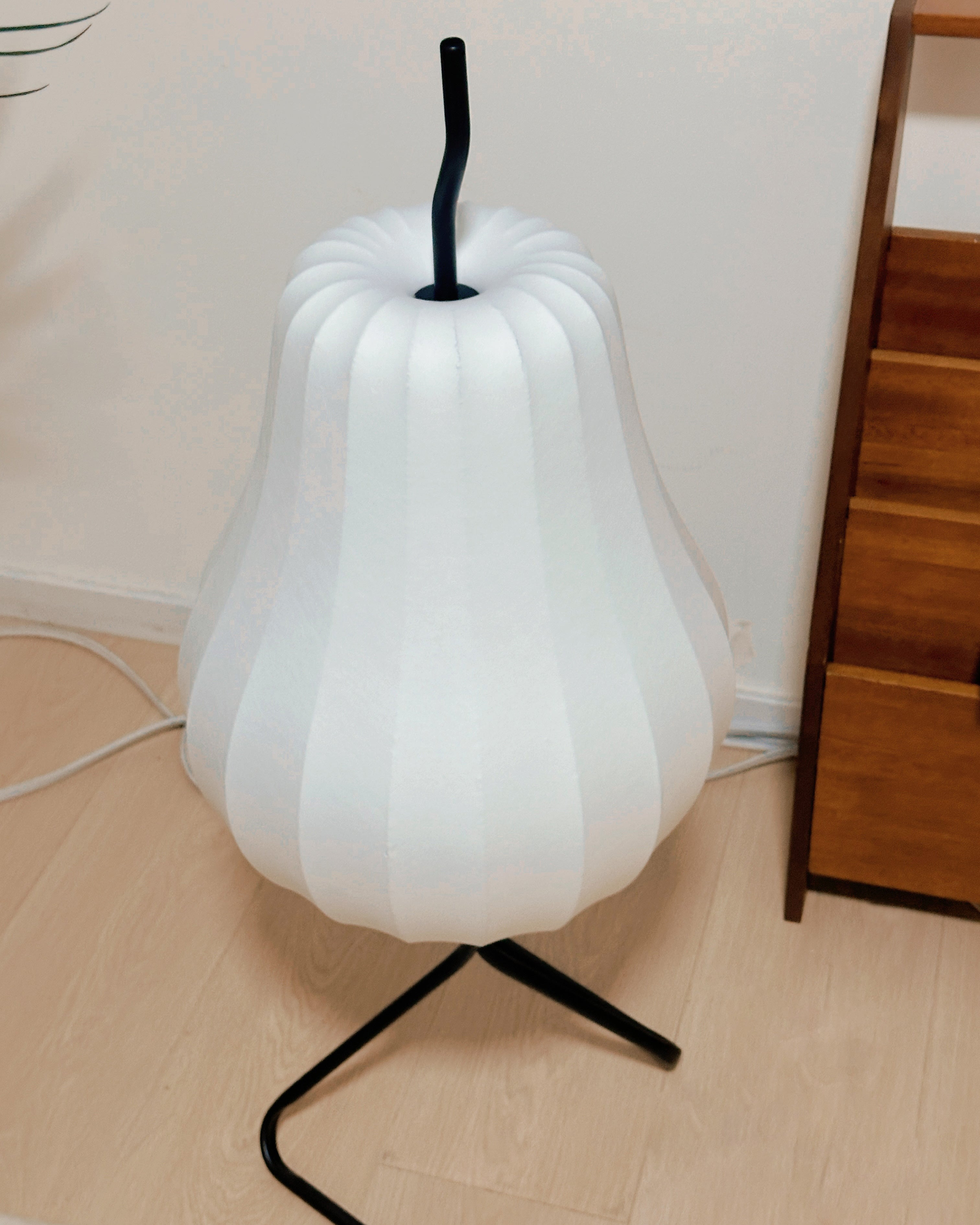 WOMO Pear Shaped Silk Floor Lamp - WM7126