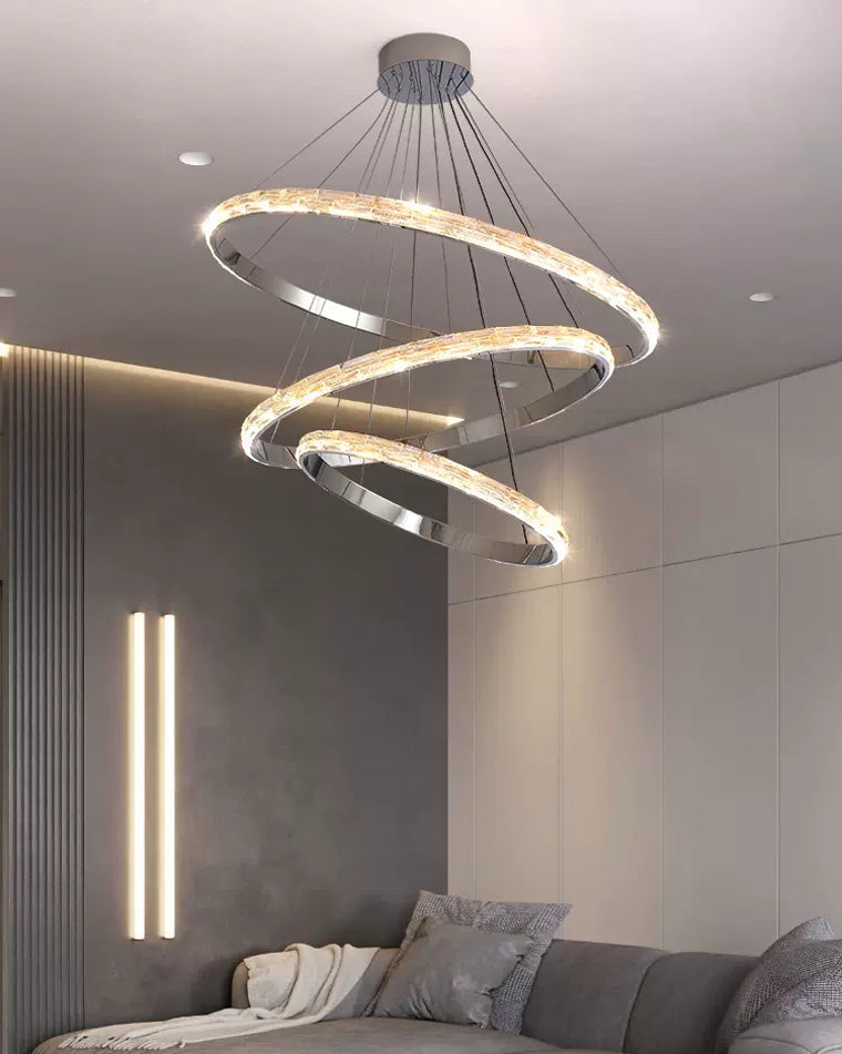 WOMO Lámparas Colgantes LED de Cristal Circular Escalonado - WM2491b