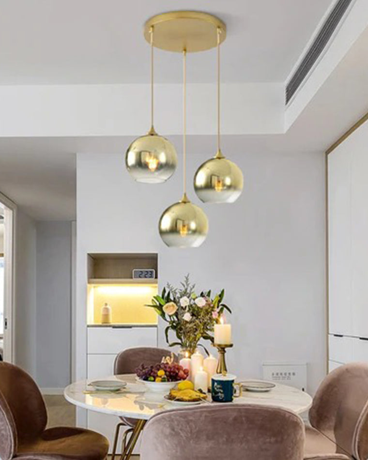 WOMO Lámpara colgante con forma de globo de cristal de colores - WM2500