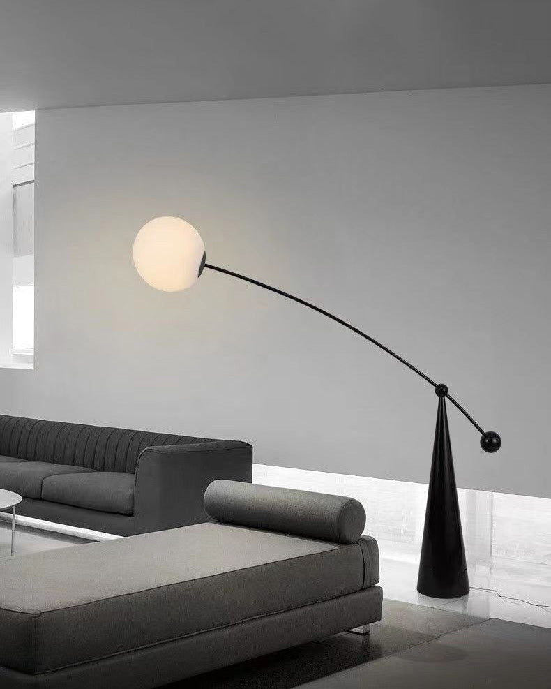 WOMO Cantilever Floor Lamp with Glass Globe - WM7129